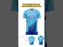 Wit Blauw Groen Geel en Zwart De levendige kleuren voor onze voetbalteam Jersey